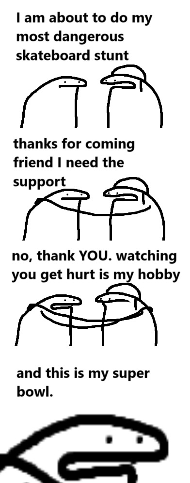 Dongs in a superbowl - meme