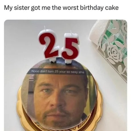 Leonardo Dicarpio birthday cake - meme