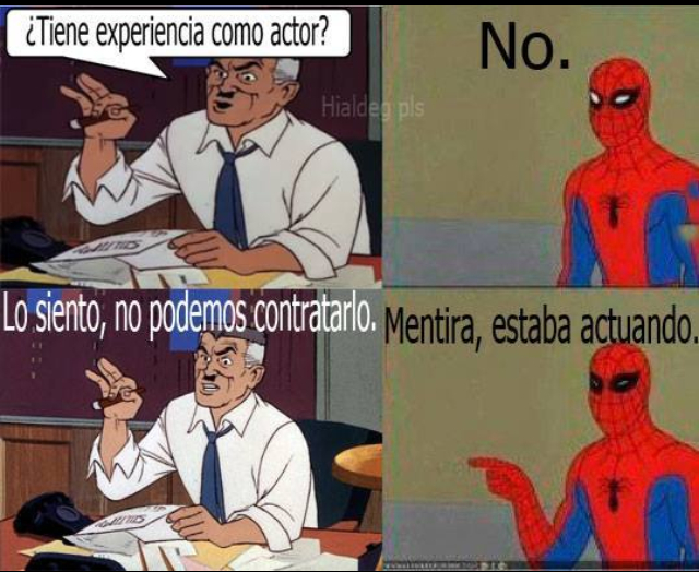 Estupido y sensual spiderman - meme
