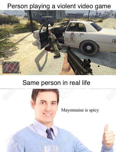 mayonnaise is spicy - meme