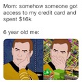 A six year old and a credit card