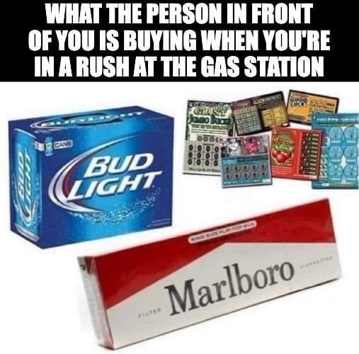 Gas station rush - meme