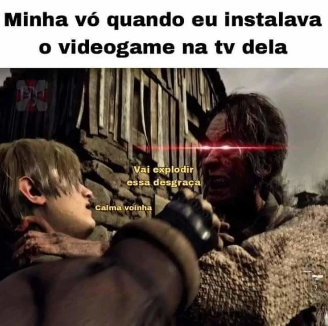 Minha vózinha já me deu uma cadeirada por conta disso - meme