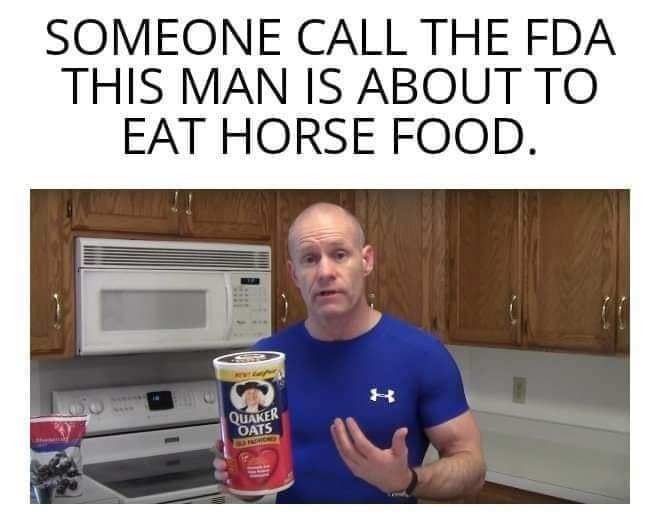 Eat horse food - meme