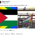 Palestinian flag has been added to the LGTBQ flag