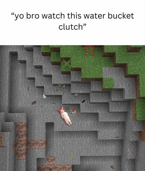 yo bro watch this water bucket clutch - meme