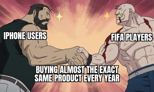 iPhone users and fifa players - meme