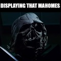 Nfl displaying Mahomes helmet meme