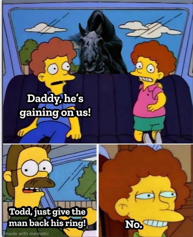 He's gaining on us - meme