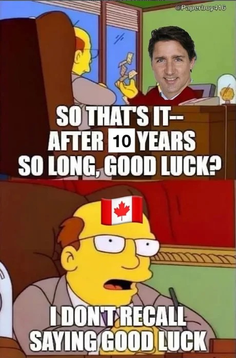 Goodbye Justin Trudeau meme