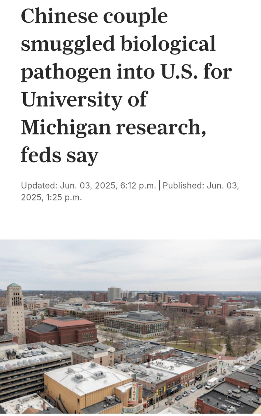 Feds say Chinese couple brought pathogens to U.S. lab research - meme