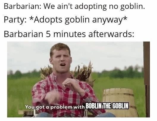 Barbarian problems - meme