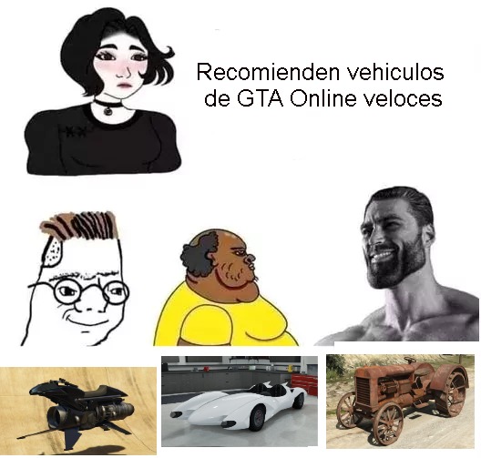 vehículos de gta online - meme