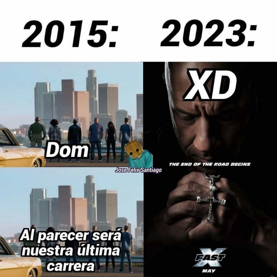 meme del estreno de fast x en 2023