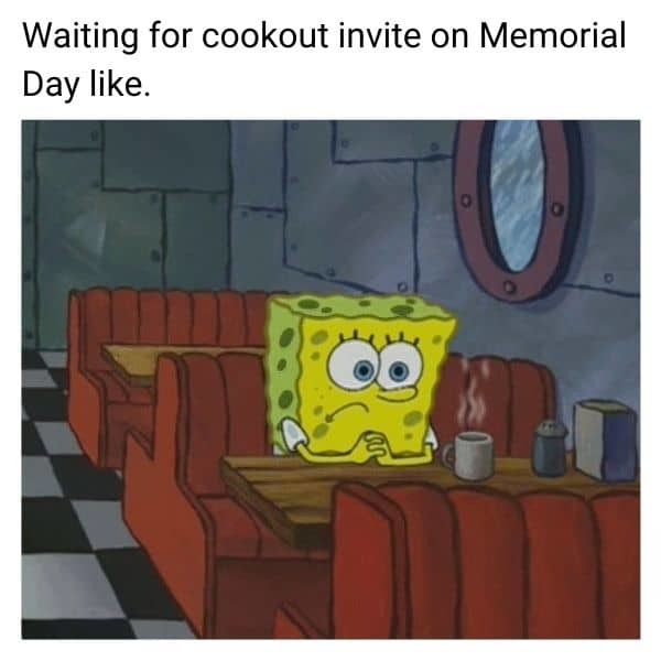 Memorial day cookout invitation - meme