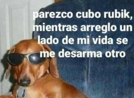 Vida como cubo rubik - meme