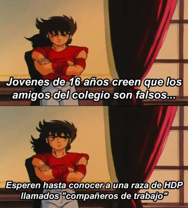 Crees que los del cole son falsos? espera a tus compas de curro - meme