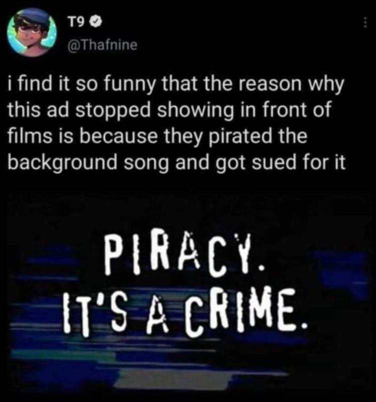 fun fact about this piracy ad
