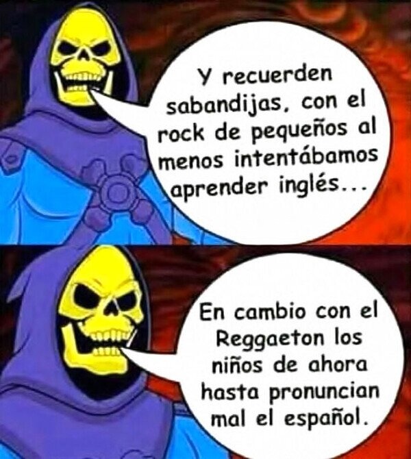 factos del rock vs reggaeton - meme