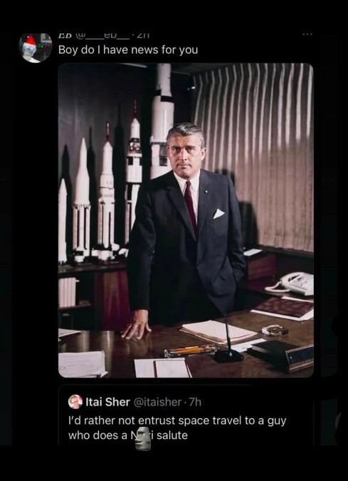 SS-Sturmbannführer Wernher von Braun - meme