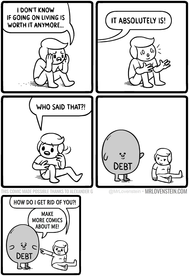 Debt my best friend - meme