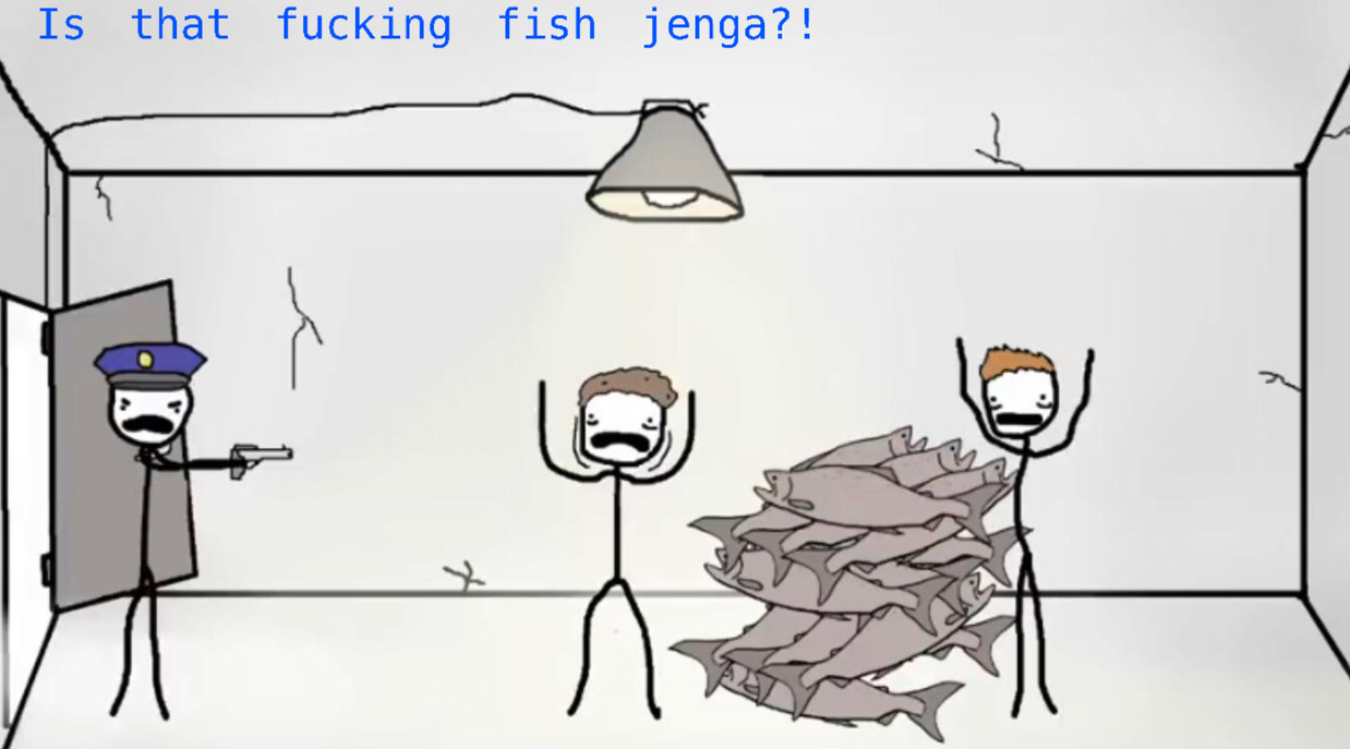 Fish Jenga - meme