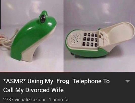 Usando mi teléfono rana para llamar a mi mujer divorciada - meme