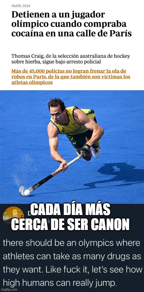Detienen a un atleta comprando cocaina en Paris - meme