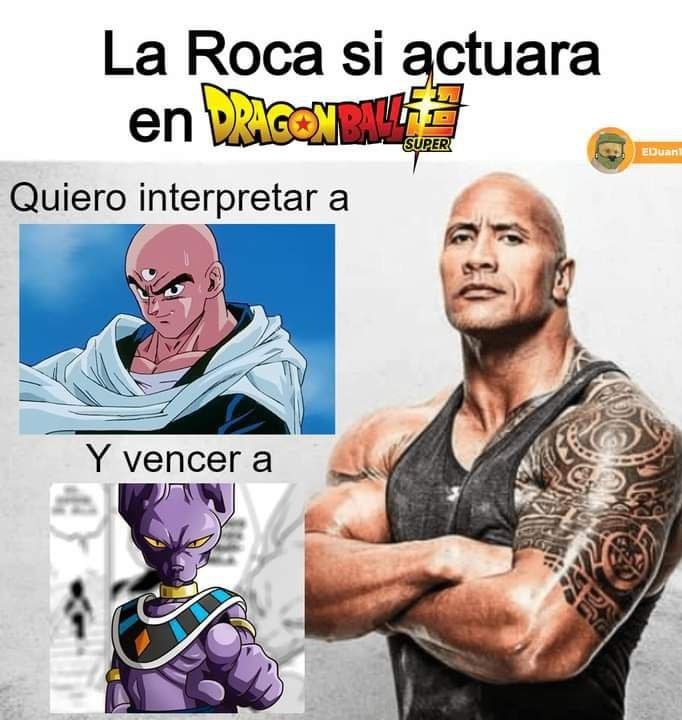 La Roca hará de TEnshinhan - meme