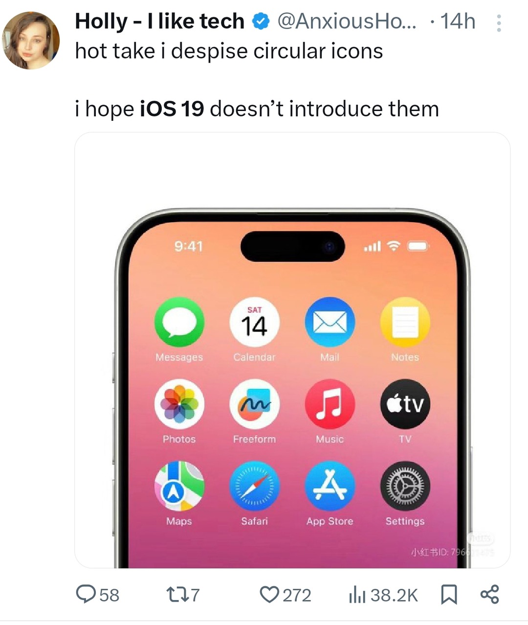 Hot take I hate circular icons and I will fight iOS 19 if it goes there - meme