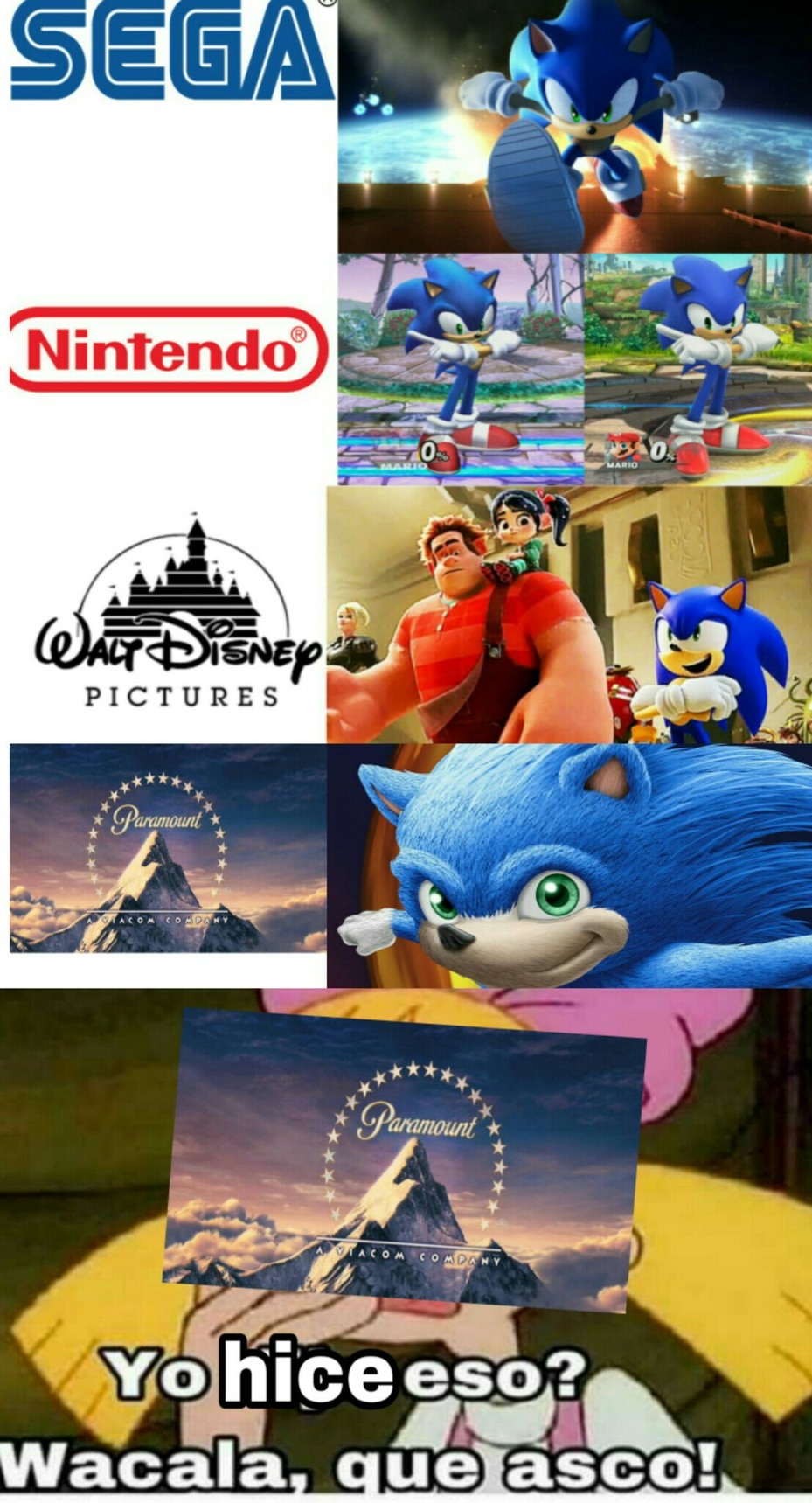 Sonic hiba por buen camino... - meme