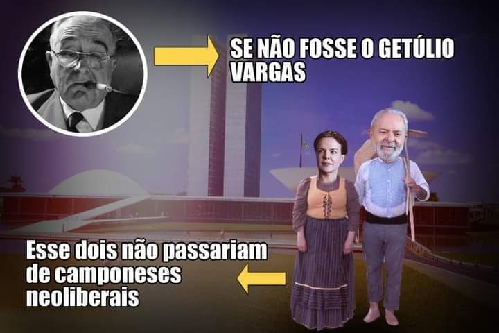 Lula livre mercado x Getúlio desenvolvimentista - meme