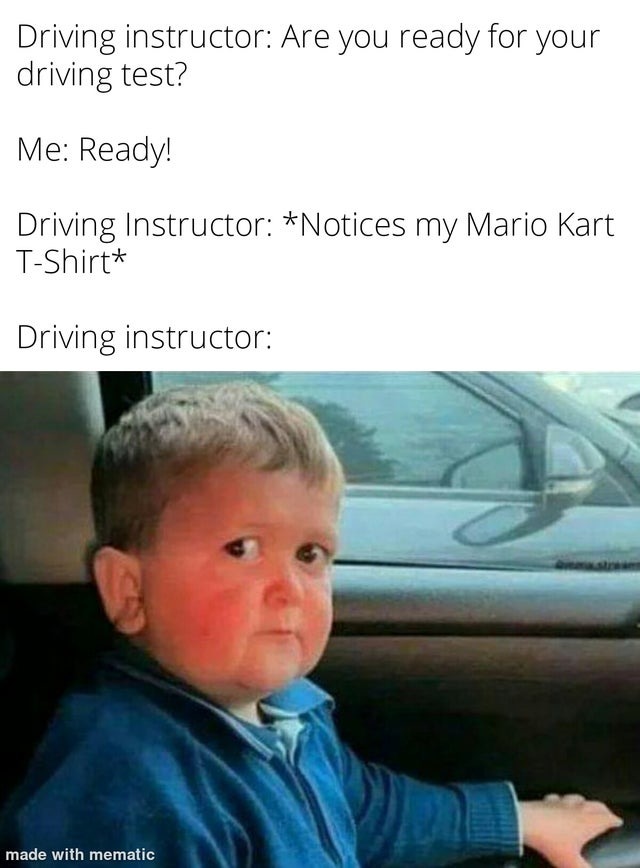 Driving lessons - meme