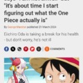 One Piece ending in the works?