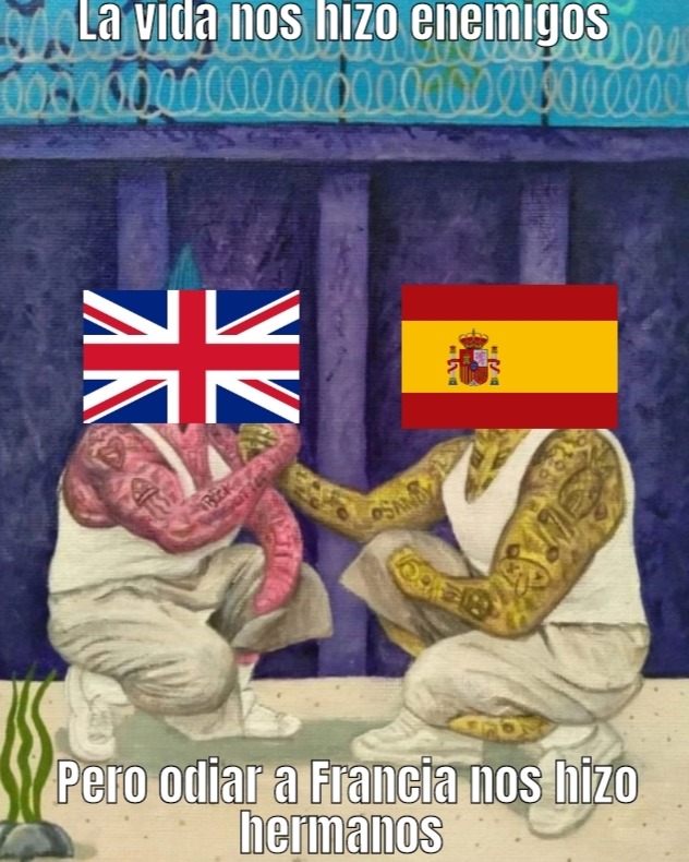 Españoles e ingleses durante la Guerra de Independencia be like: - meme