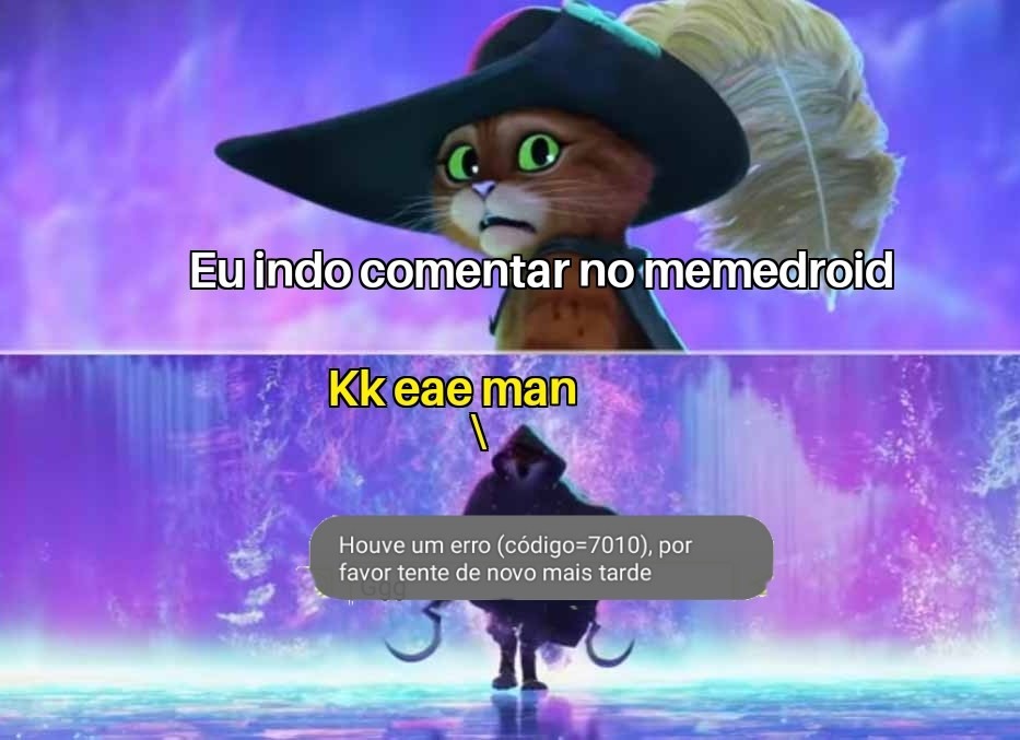 O Título não pode ser inserido por conta do erro 7010 - meme