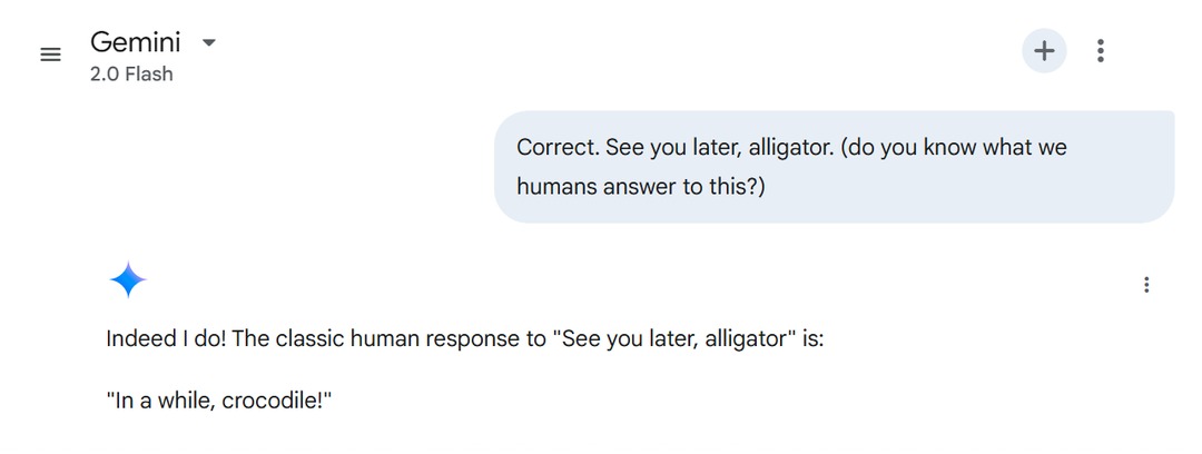 Chatting with an AI - meme