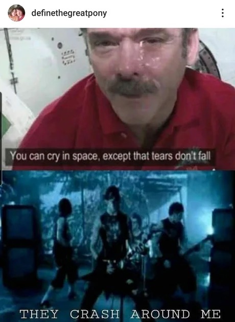 Crying in space - meme