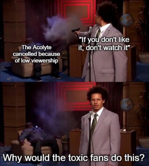 why did you do it you toxic fans - meme