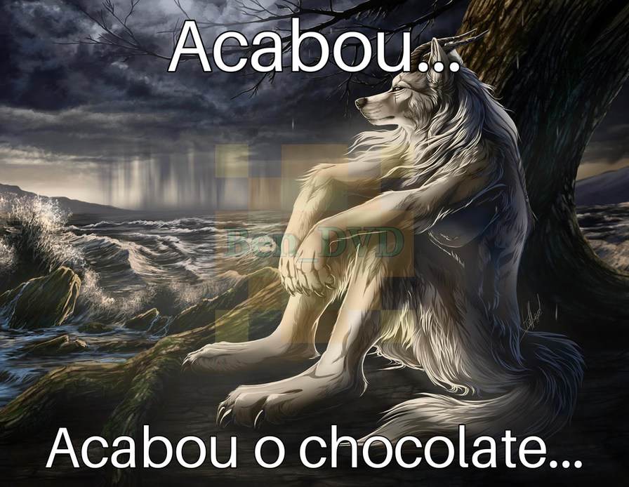 Detesto quando o chocolate acaba. - meme