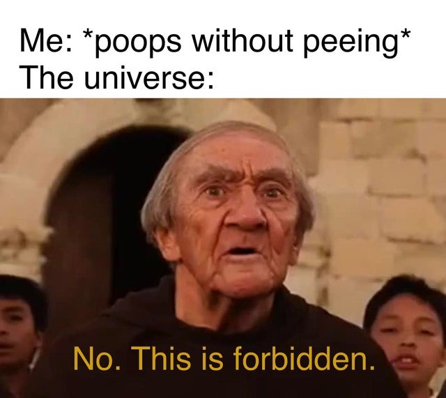 poops without peeing - meme