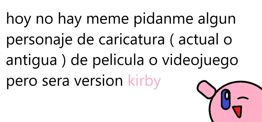 lo que dice kirby - meme