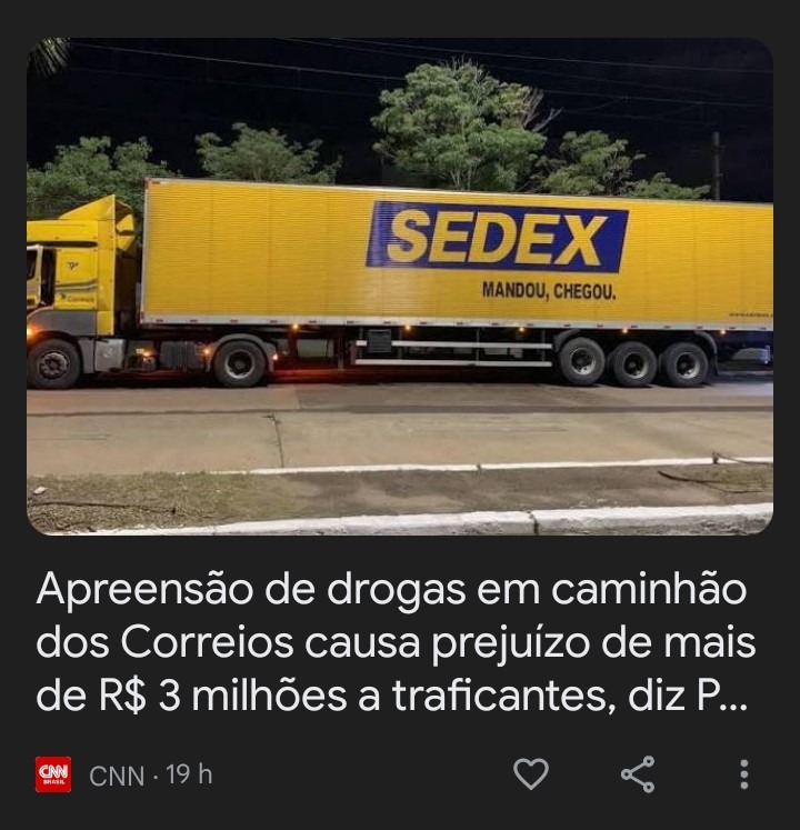 Pediram droga pelos correios em Porto Alegre - meme