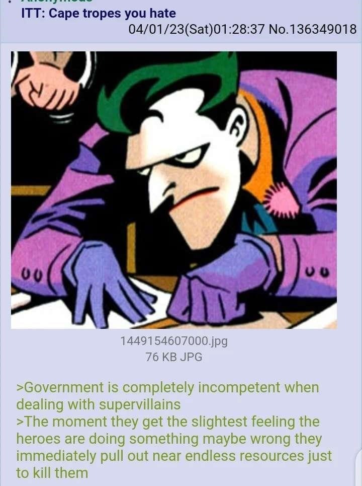 Government is incompetent against supervillains - meme