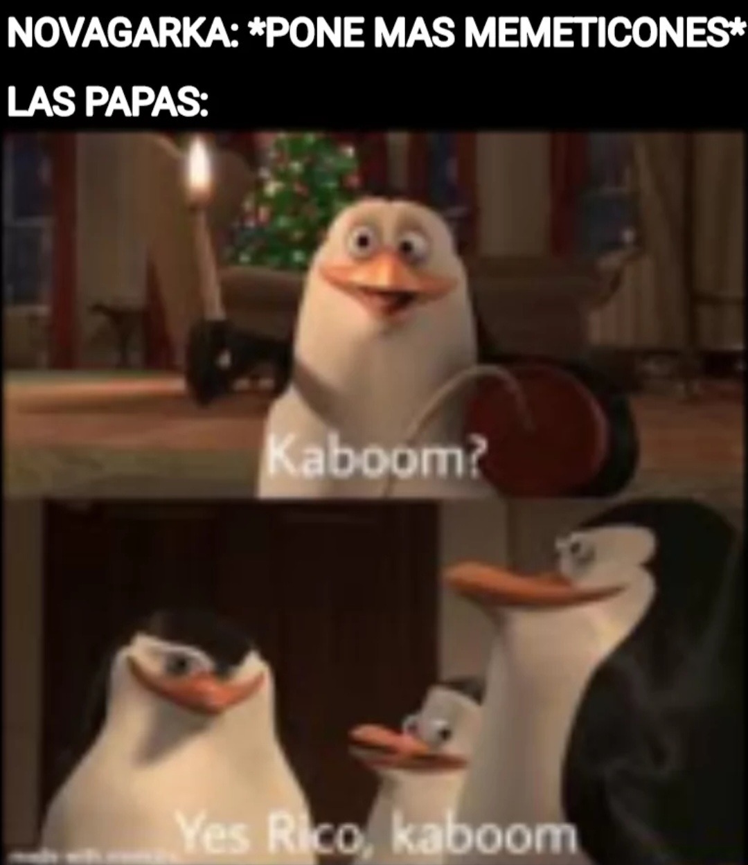 When papas + explosiones - meme