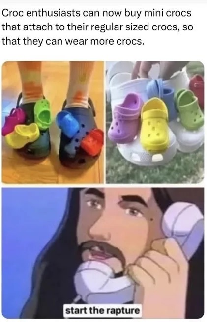 croc people are evil - meme