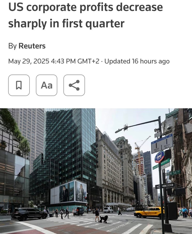 Corporate profits took a nosedive this quarter - meme