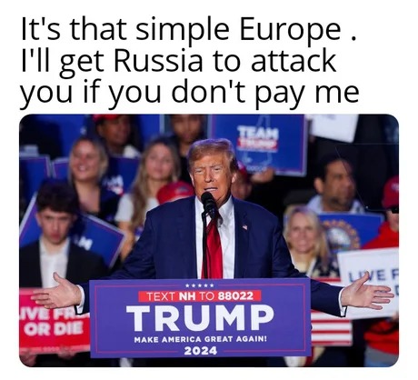 Trump to Europe - meme