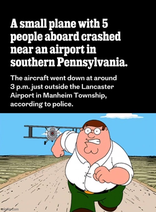 Plane crash Pennsylvania meme news