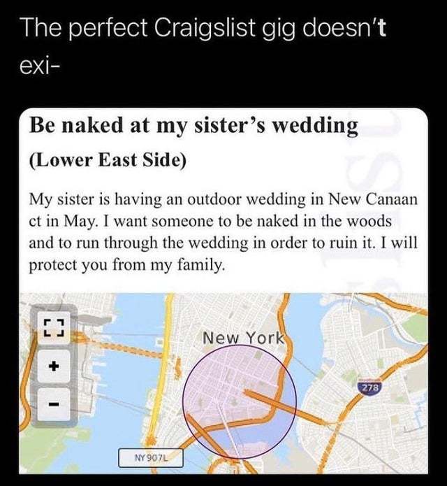 The perfect Craiglist gig doesn't exi - meme